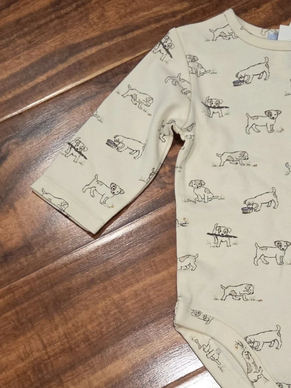 Janie and Jack NWT 0-3 Months Cream Bodysuit w/ Dog Print